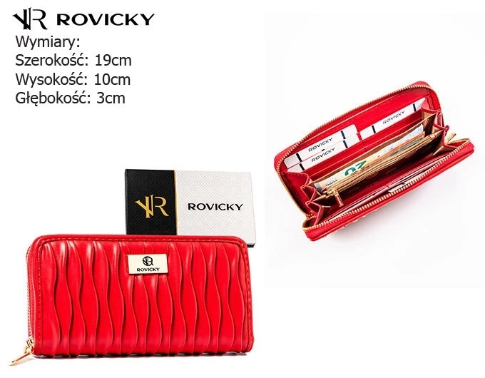 Portfel damski ekoskóra R-PFF-01 Red P2331