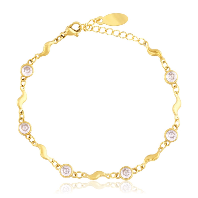 Bransoletka 14k z kryształkami Xuping BP22637 Bransoletka 14k z kryształkami Xuping BP22637