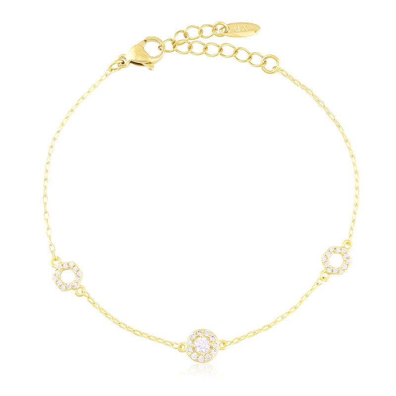 Bransoletka 14k z kryształkami Xuping BP22638