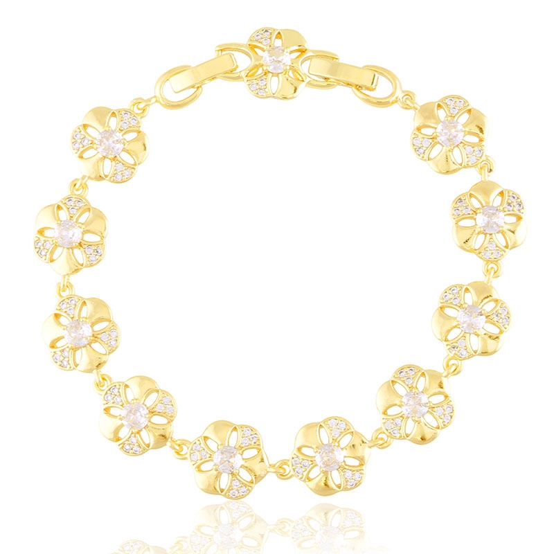 Bransoletka 14k z kryształkami Milan BP22723