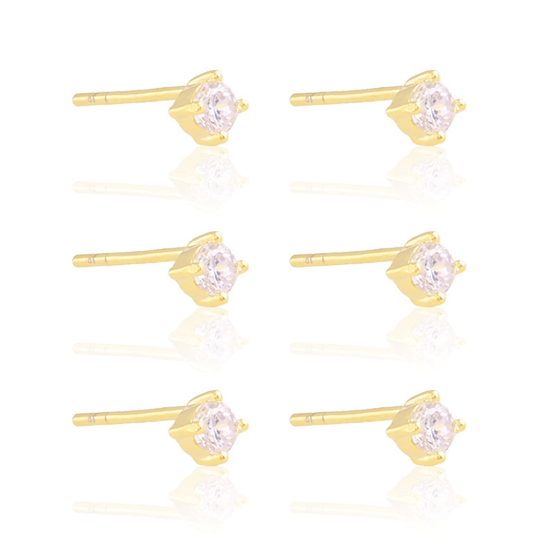 Kolczyki 14k sztyfty 3pary/op EAP44546