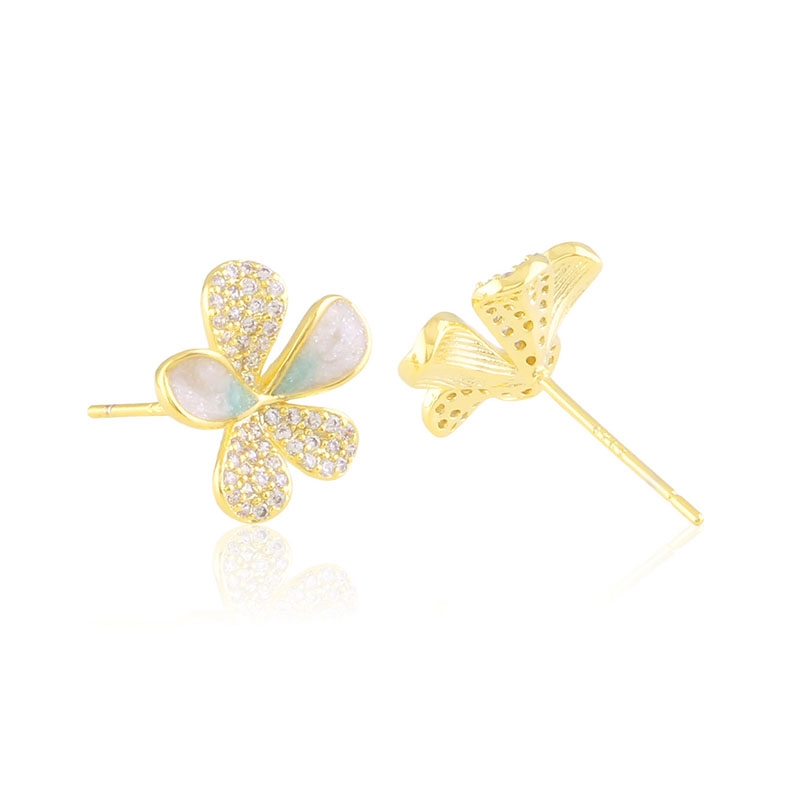 Kolczyki 14k sztyfty kwiatki Moonriver EAP44596