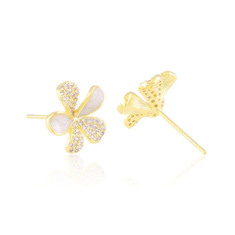 Kolczyki 14k sztyfty kwiatki Moonriver EAP44597