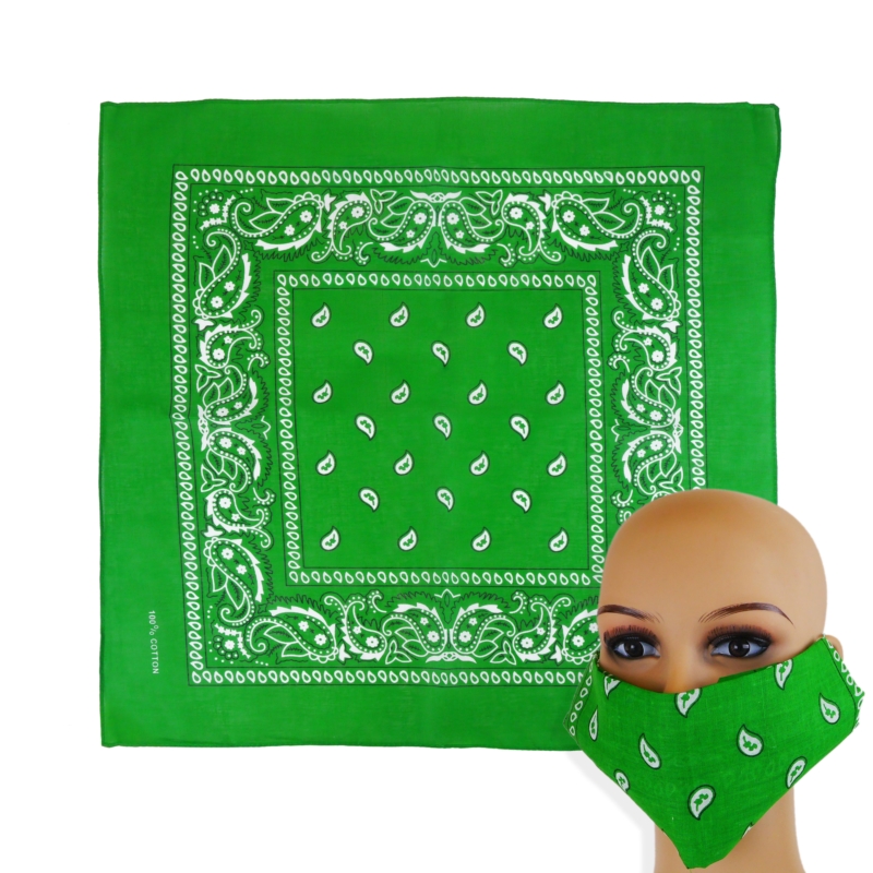 Chustka bandanka 55x55cm - zielona - WO1031 Chustka bandanka 55x55cm - zielona - WO1031