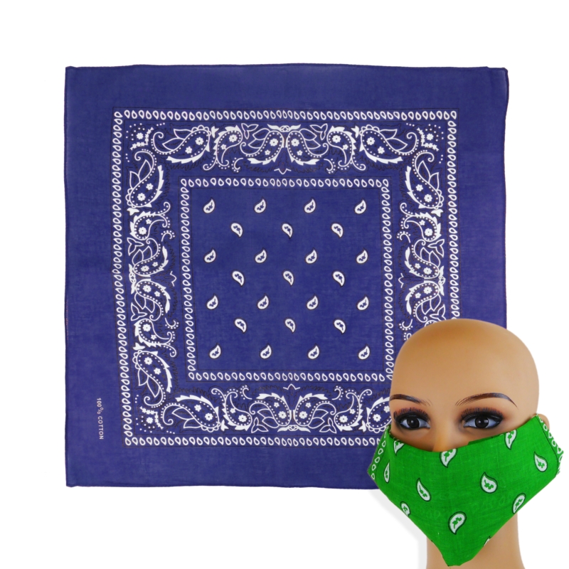 Chustka bandanka 55x55cm 12szt -kobaltowa - WO1046 Chustka bandanka 55x55cm 12szt -kobaltowa - WO1046