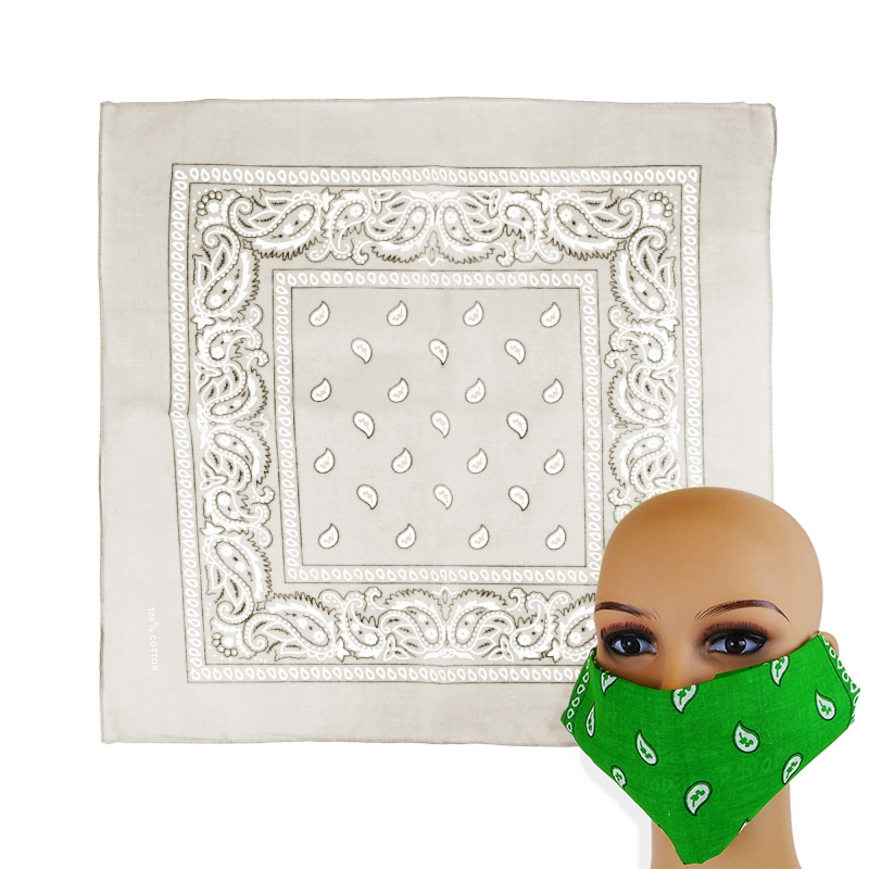 Chustka bandanka 55x55cm - biała - WO1048 Chustka bandanka 55x55cm - biała - WO1048