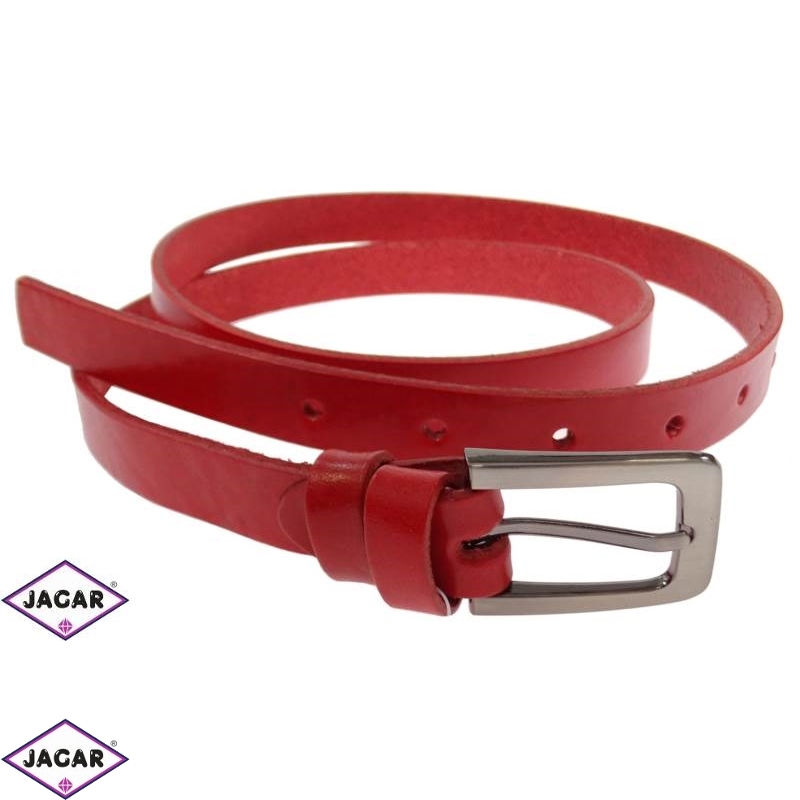 Pasek damski skórzany czerwony 2cm - BL85 Pasek damski skórzany czerwony 2cm - BL85