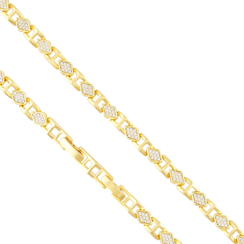 Bransoletka 14k z kryształkami Xuping BP22833 Bransoletka 14k z kryształkami Xuping BP22833