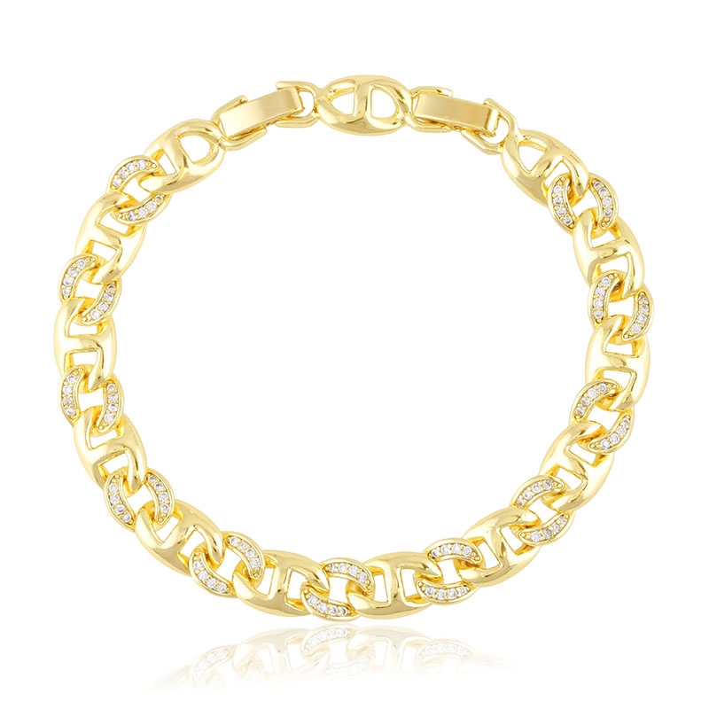 Bransoletka 14k z kryształkami Xuping BP22835 Bransoletka 14k z kryształkami Xuping BP22835