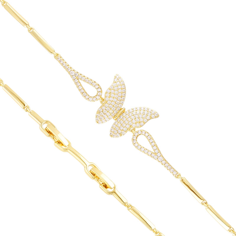 Bransoletka 14k z kryształkami Xuping BP22839 Bransoletka 14k z kryształkami Xuping BP22839
