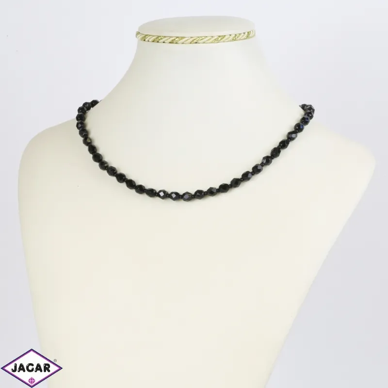 Naszyjnik czeski czarny 50cm - PER487 Naszyjnik czeski czarny 50cm - PER487