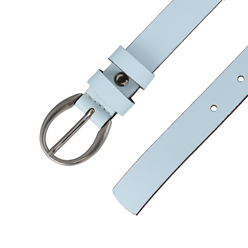 Pasek skórzany damski - Błękitny - 3cm BL61 Pasek skórzany damski - Błękitny - 3cm BL61