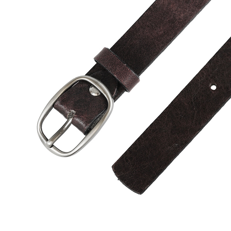 Pasek skórzany damski - ciemny brąz - 3cm - BL39 Pasek skórzany damski - ciemny brąz - 3cm - BL39