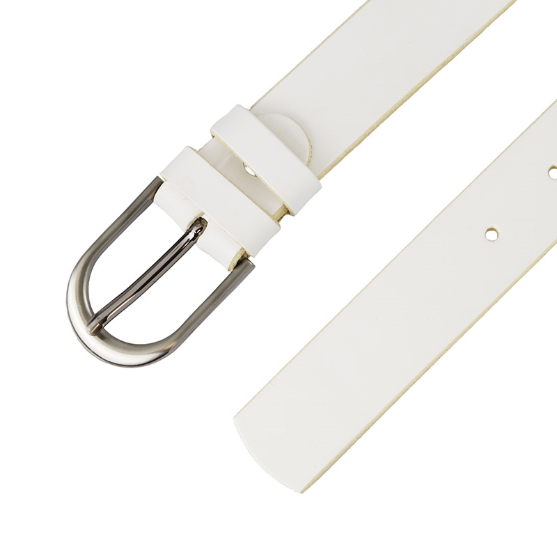 Pasek skórzany damski - Biały - 3cm - BL59 Pasek skórzany damski - Biały - 3cm - BL59