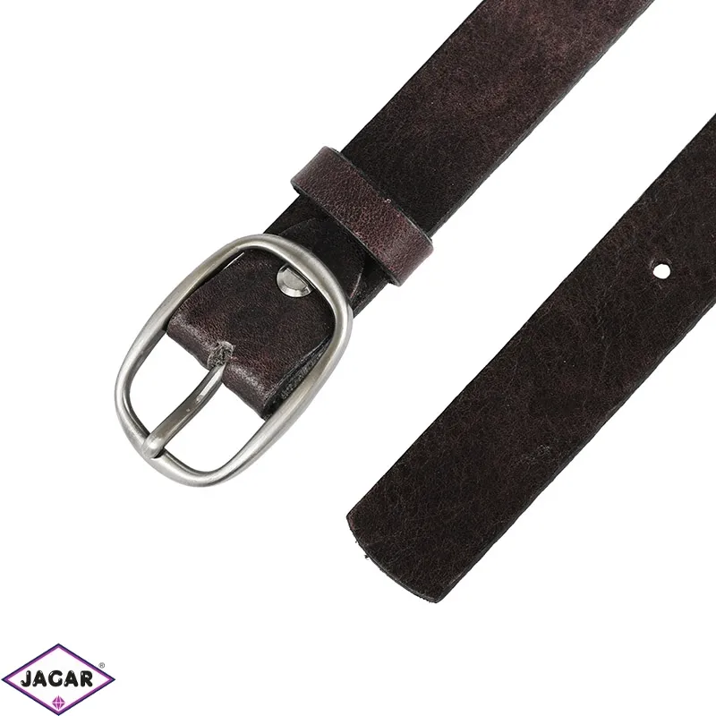 Pasek skórzany damski - ciemny brąz - 3cm - BL39 Pasek skórzany damski - ciemny brąz - 3cm - BL39