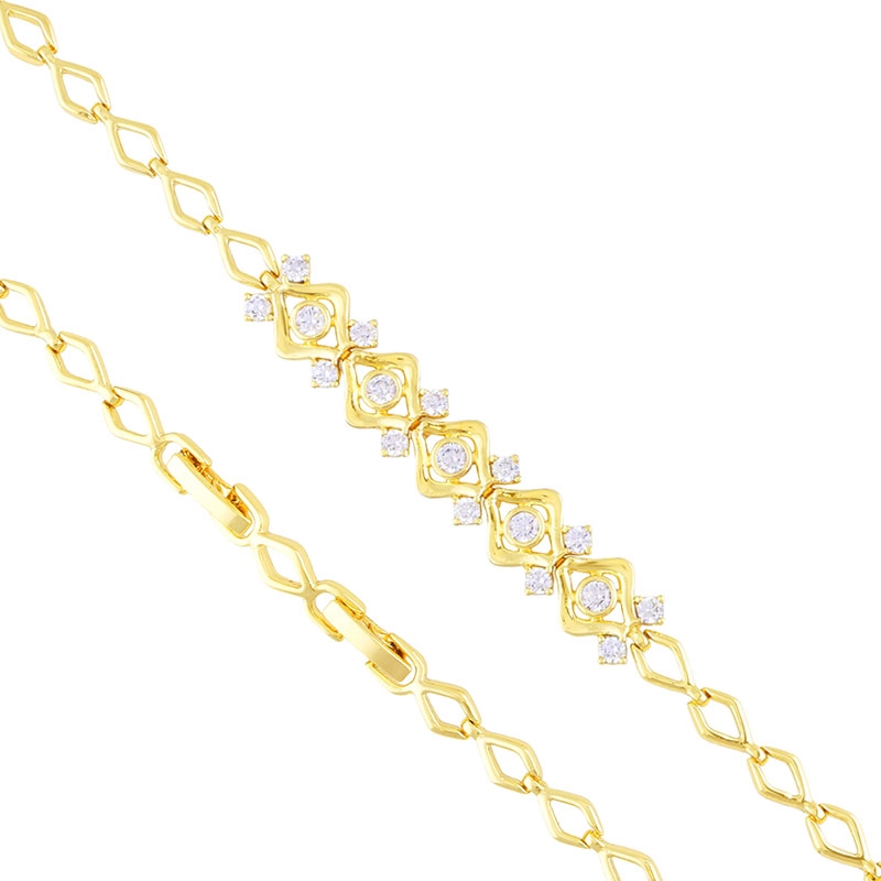 Bransoletka 14k z kryształkami Xuping BP22992 Bransoletka 14k z kryształkami Xuping BP22992