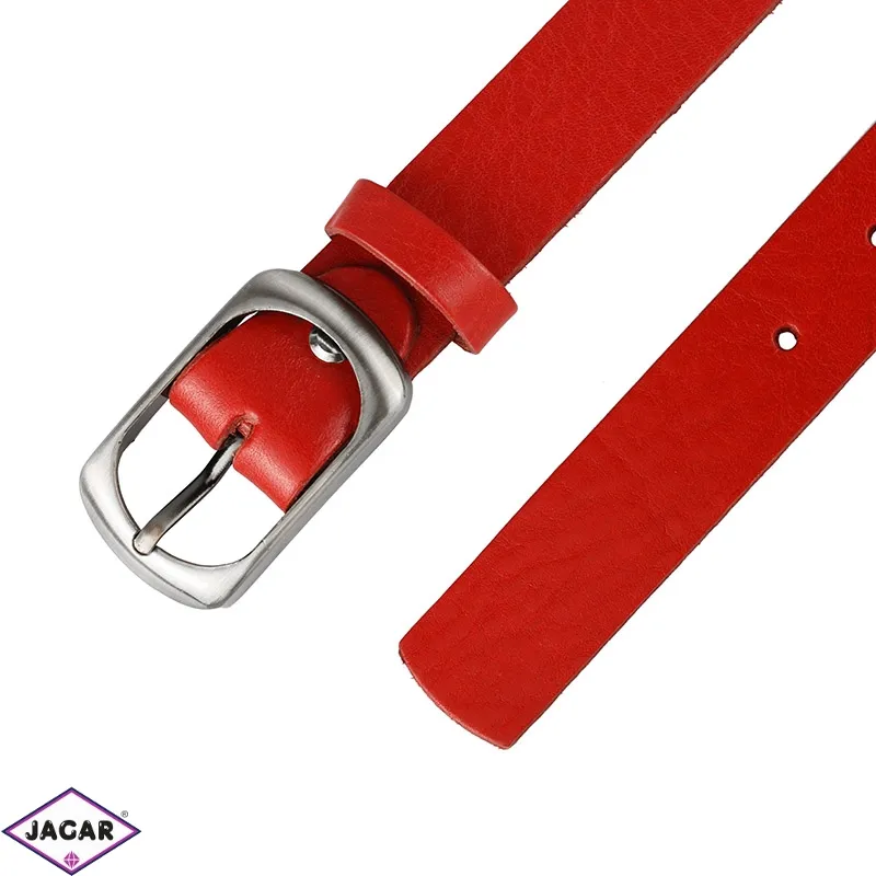 Pasek skórzany damski - Czerwony - 3cm - BL51 Pasek skórzany damski - Czerwony - 3cm - BL51
