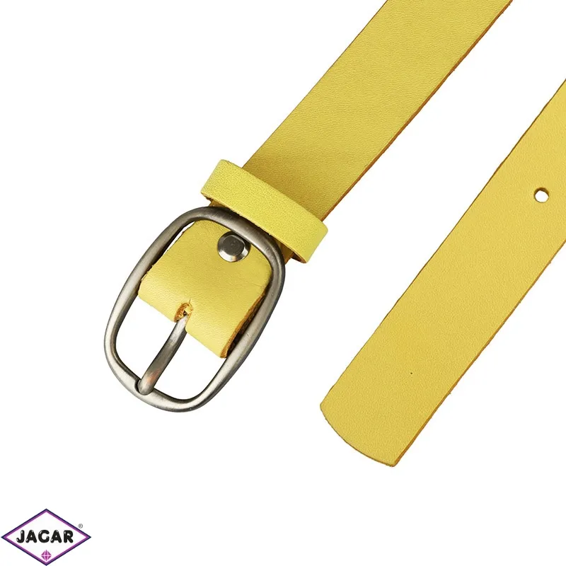 Pasek skórzany damski - Żółty - 3cm - BL40 Pasek skórzany damski - Żółty - 3cm - BL40