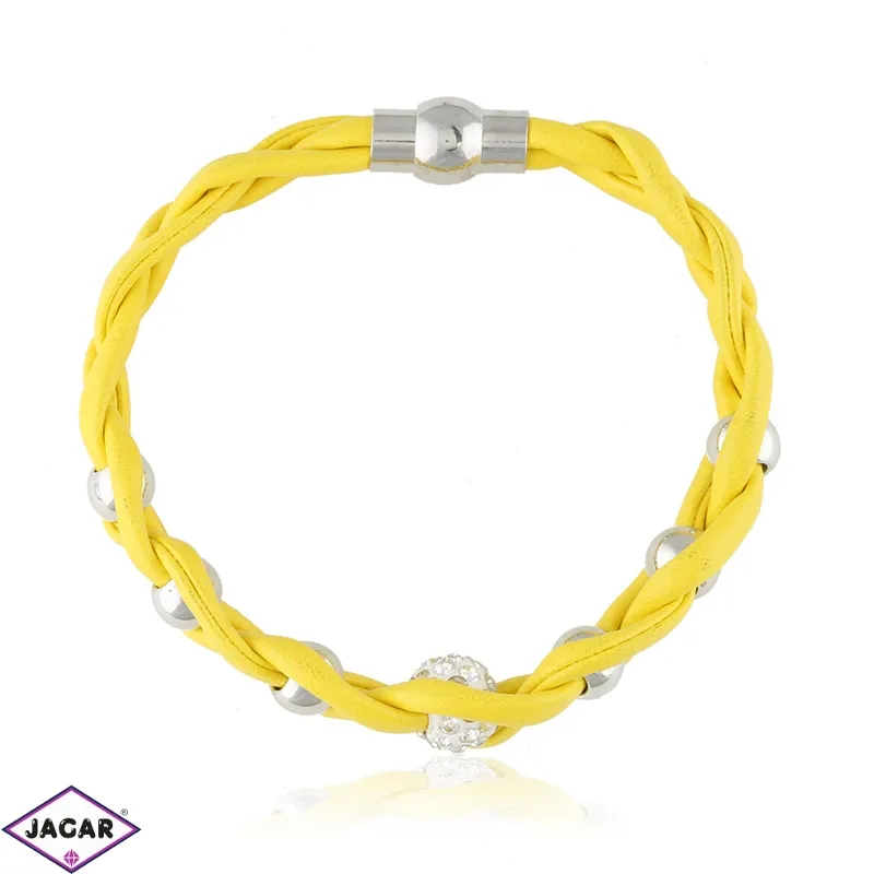 Bransoletka pleciona - yellow - BRA1627 Bransoletka pleciona - yellow - BRA1627