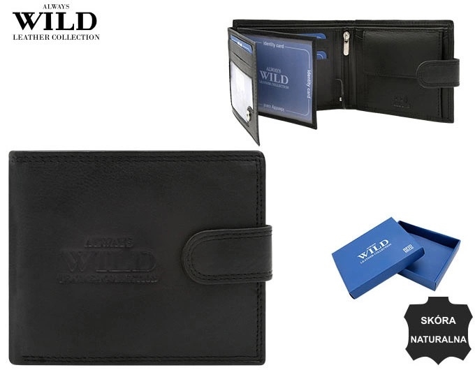 Portfel męski skórzany N992L-P-CCD Black P2629 Portfel męski skórzany N992L-P-CCD Black P2629