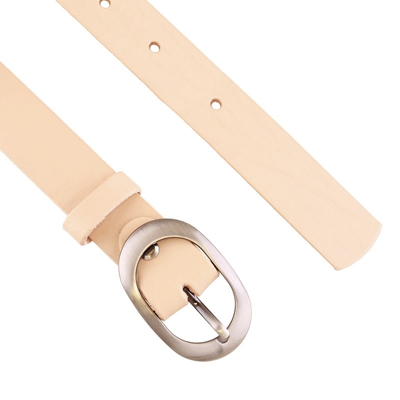 Pasek skórzany damski - BEŻOWY - 4cm BL649 Pasek skórzany damski - BEŻOWY - 4cm BL649