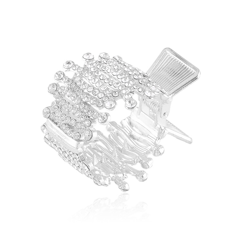 Klamra kryształkowa srebrna 4,5cm SZ931 Klamra kryształkowa srebrna 4,5cm SZ931