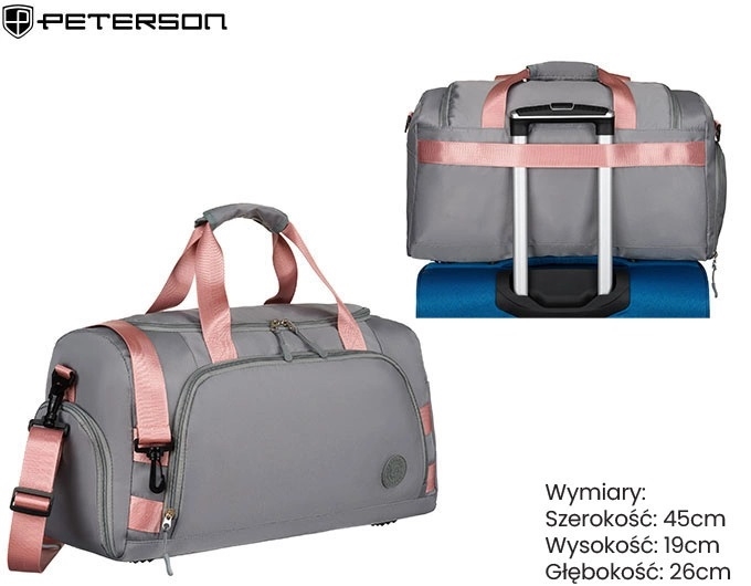 Torba podróżna PTN 24427 Gray Pink1369 Torba podróżna PTN 24427 Gray Pink1369