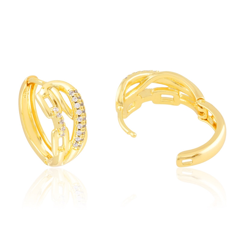 Kolczyki 14k z kryształkami Xuping EAP45009