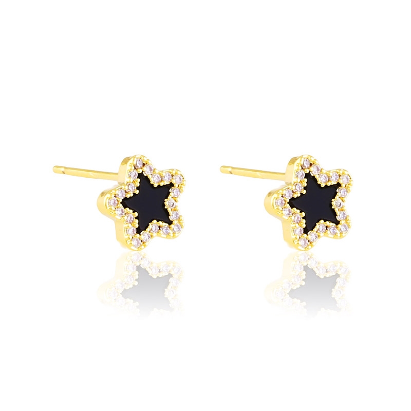 Kolczyki 14k sztyfty gwiazdki Aisadi EAP45044