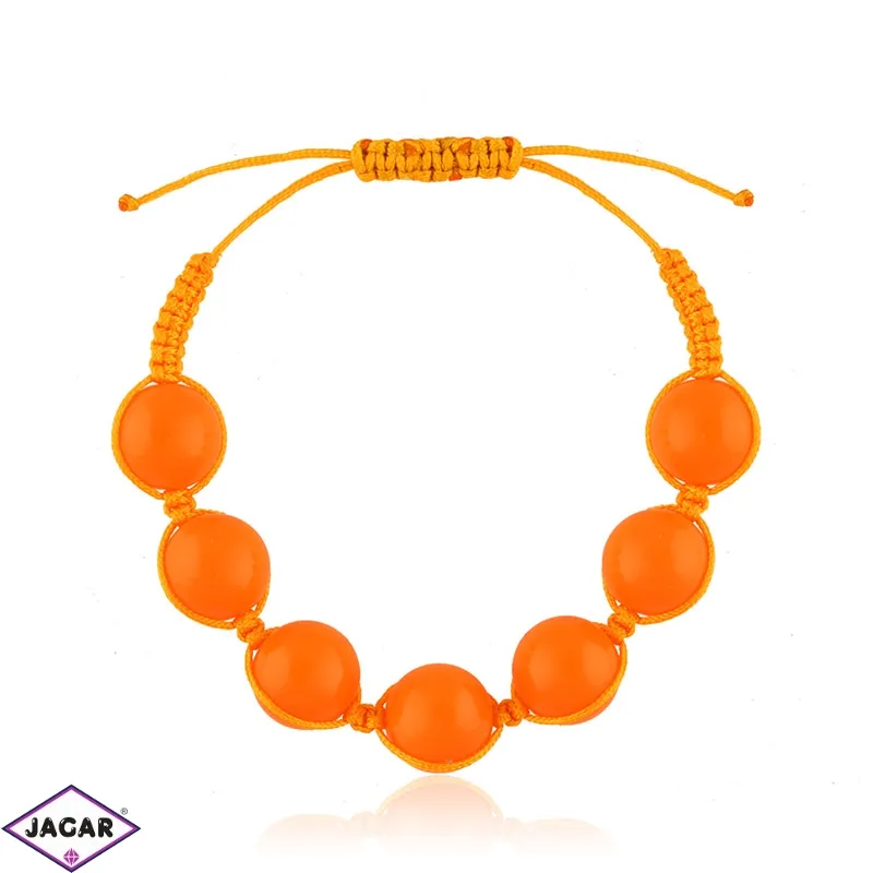 Bransoletka pleciona regulowana - orange - BRA1740 Bransoletka pleciona regulowana - orange - BRA1740