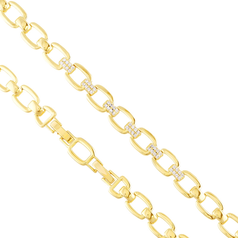 Bransoletka 14k z kryształkami Xuping BP23094 Bransoletka 14k z kryształkami Xuping BP23094