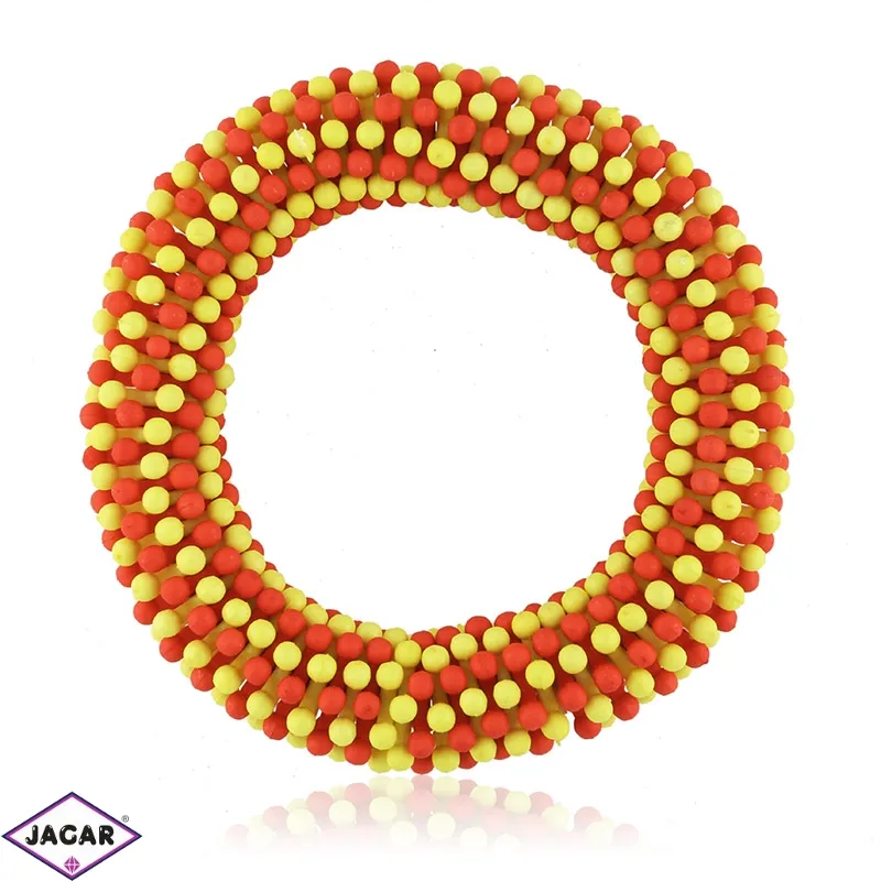 Bransoletka koraliki - red-yellow - BRA1774