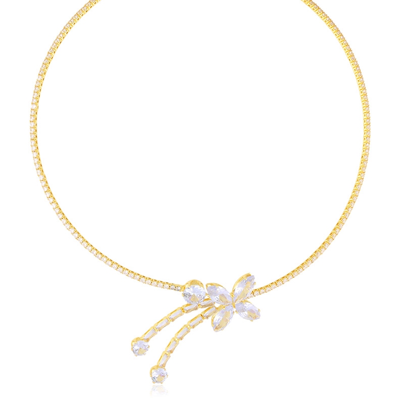 Naszyjnik choker z kryształkami CP18725 Naszyjnik choker z kryształkami CP18725