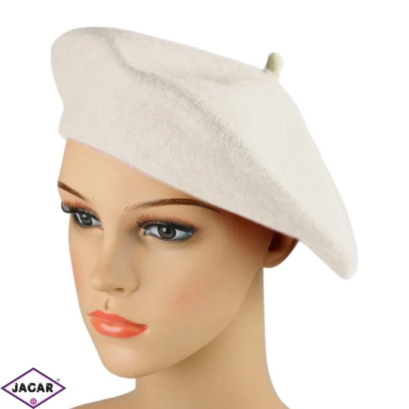 Beret damski Rabionek - ecru - RB18 Beret damski Rabionek - ecru - RB18
