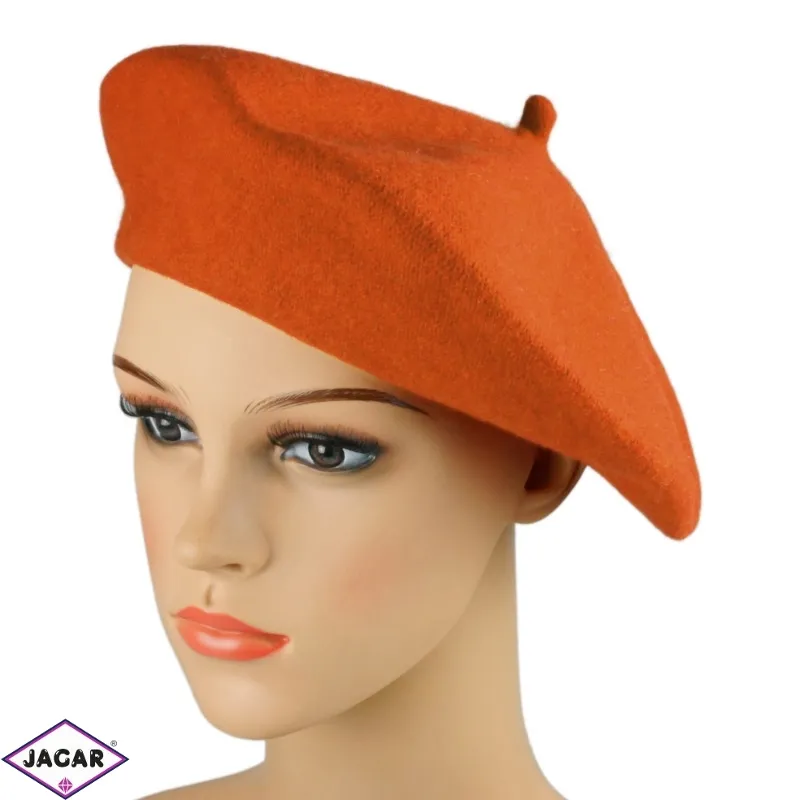 Beret damski Rabionek - pomarańczowy - RB20 Beret damski Rabionek - pomarańczowy - RB20
