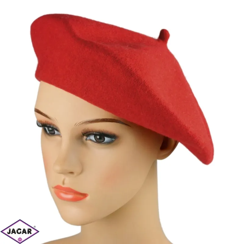Beret damski Rabionek - czerwony - RB21 Beret damski Rabionek - czerwony - RB21