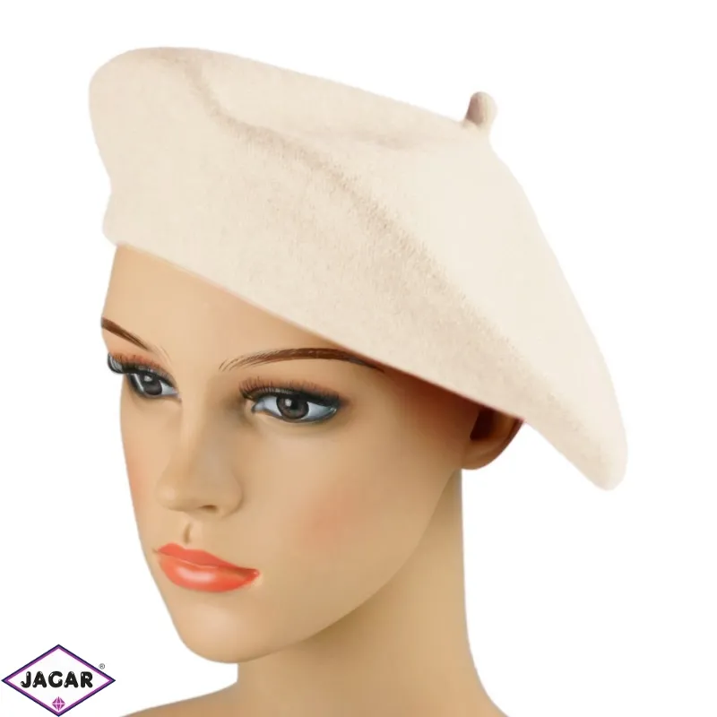 Beret damski Rabionek - waniliowy - RB29 Beret damski Rabionek - waniliowy - RB29