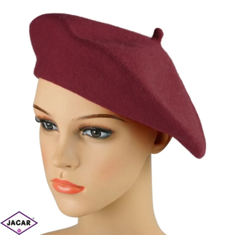 Beret damski Rabionek - wiśniowy - RB45 Beret damski Rabionek - wiśniowy - RB45