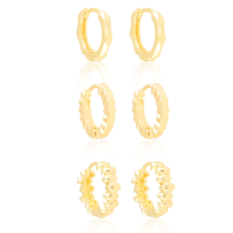 Kolczyki 14k codzienne 3pary/op EAP45397 Kolczyki 14k codzienne 3pary/op EAP45397