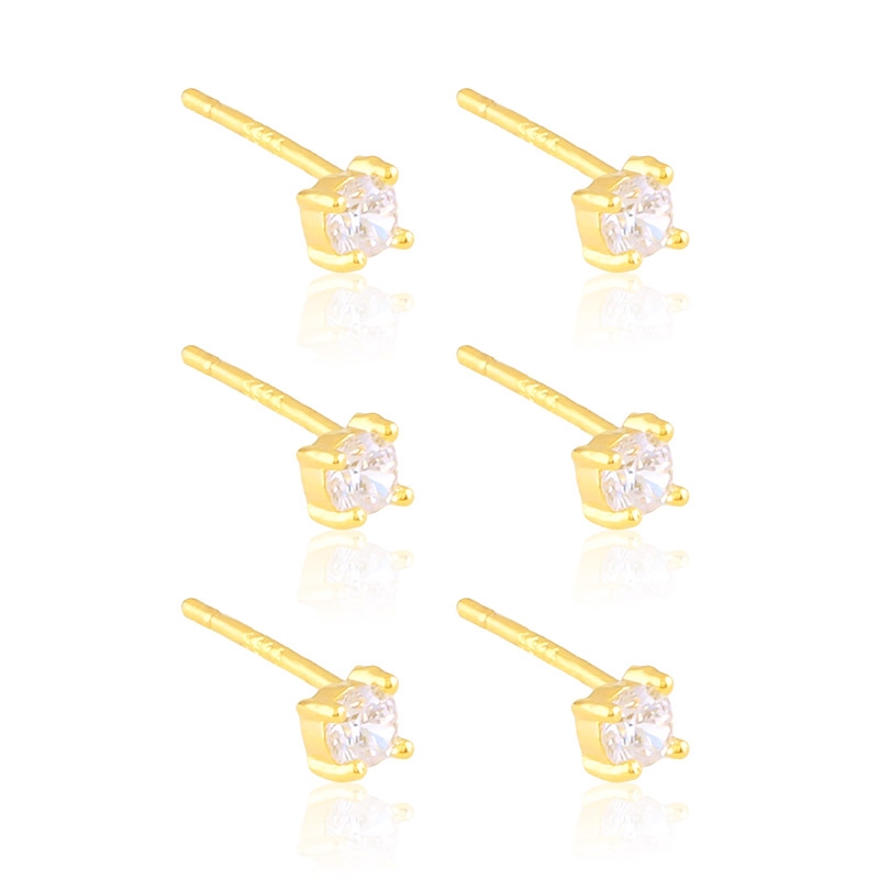 Kolczyki 14k sztyfty 3pary/op  EAP45401
