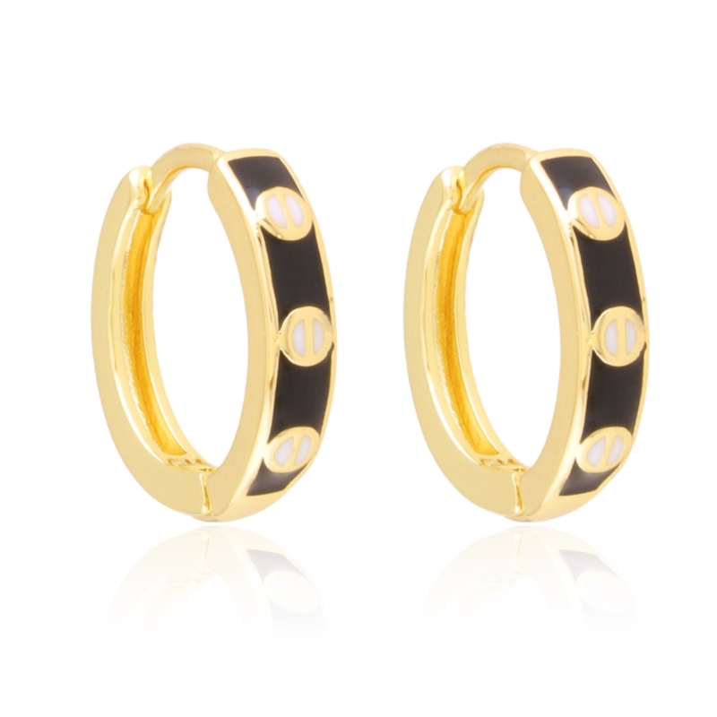 Kolczyki 14k emaliowane Milan  EAP45407