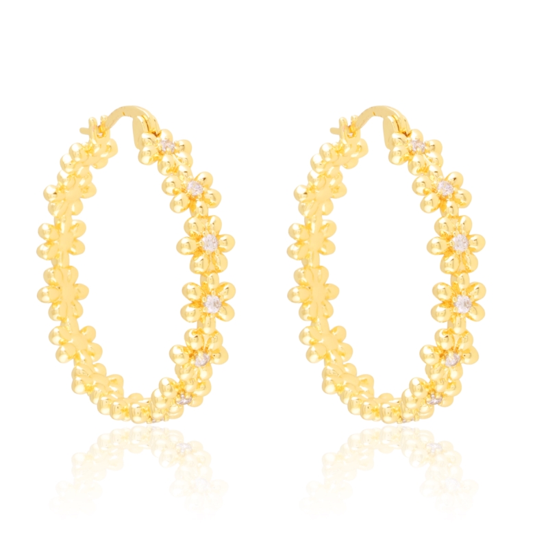 Kolczyki 14k koła 3cm Milan EAP45438 Kolczyki 14k koła 3cm Milan EAP45438