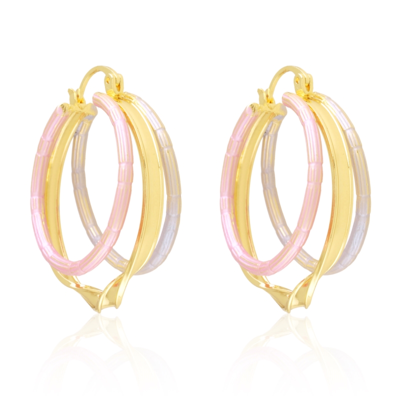 Kolczyki 14k koła 3cm Milan EAP45440 Kolczyki 14k koła 3cm Milan EAP45440