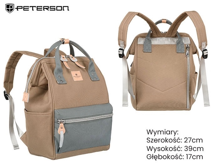 Plecak materiałowy PTN BETA Khaki Gray PL559 Plecak materiałowy PTN BETA Khaki Gray PL559
