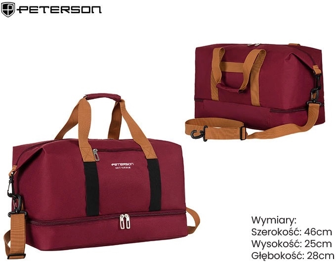 Torba podróżna PTN 23145 Burgund TD1380 Torba podróżna PTN 23145 Burgund TD1380
