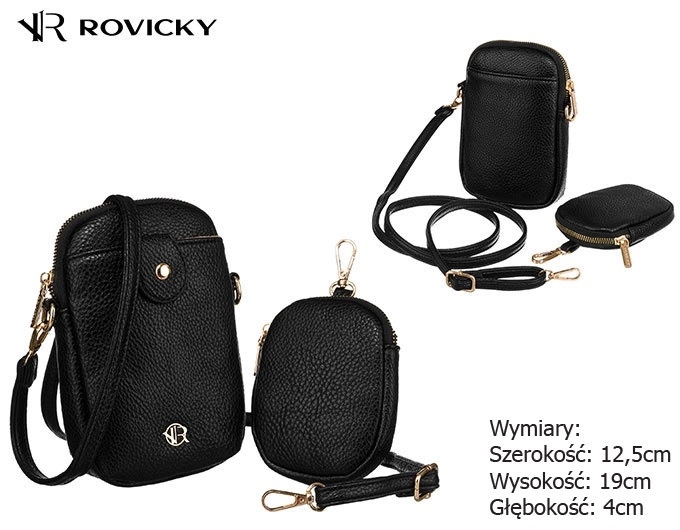 Torba crossbody R-KP-02-F19 Black TD1381 Torba crossbody R-KP-02-F19 Black TD1381