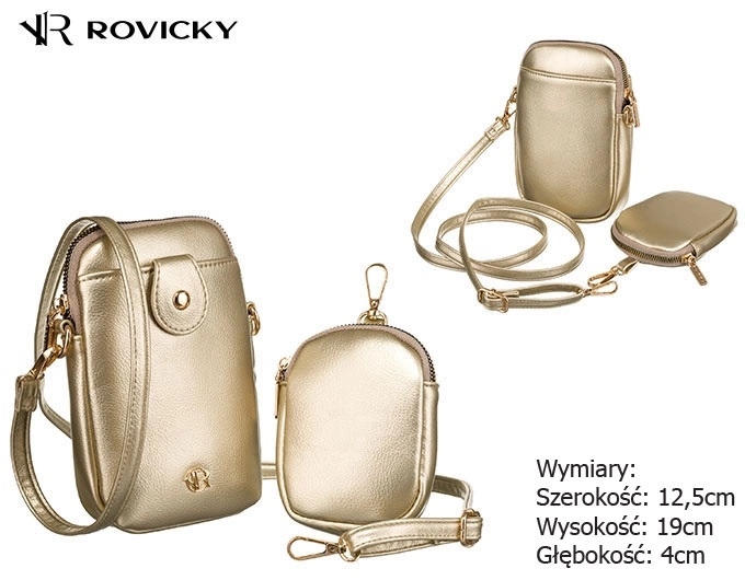 Torba crossbody R-KP-02-F19 Gold TD1382 Torba crossbody R-KP-02-F19 Gold TD1382