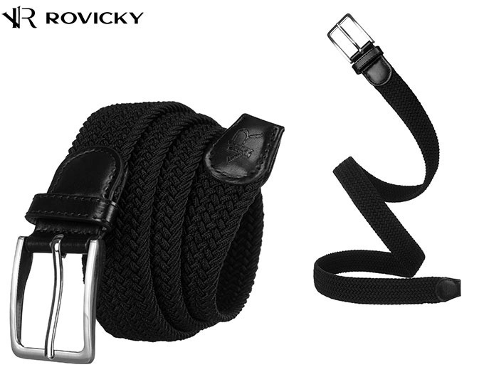Pasek parciany 3,5cm czarny BL649