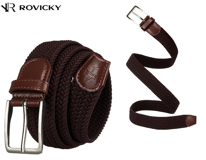 Pasek parciany 3,5cm brązowy BL651