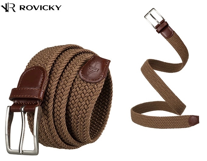 Pasek parciany 3,5cm brązowy BL653